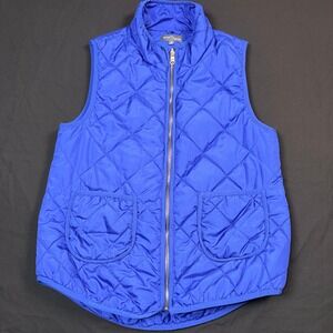 Market & Spruce Wilco‎ Full Zip Puffy Quilted Blue Vest Medium